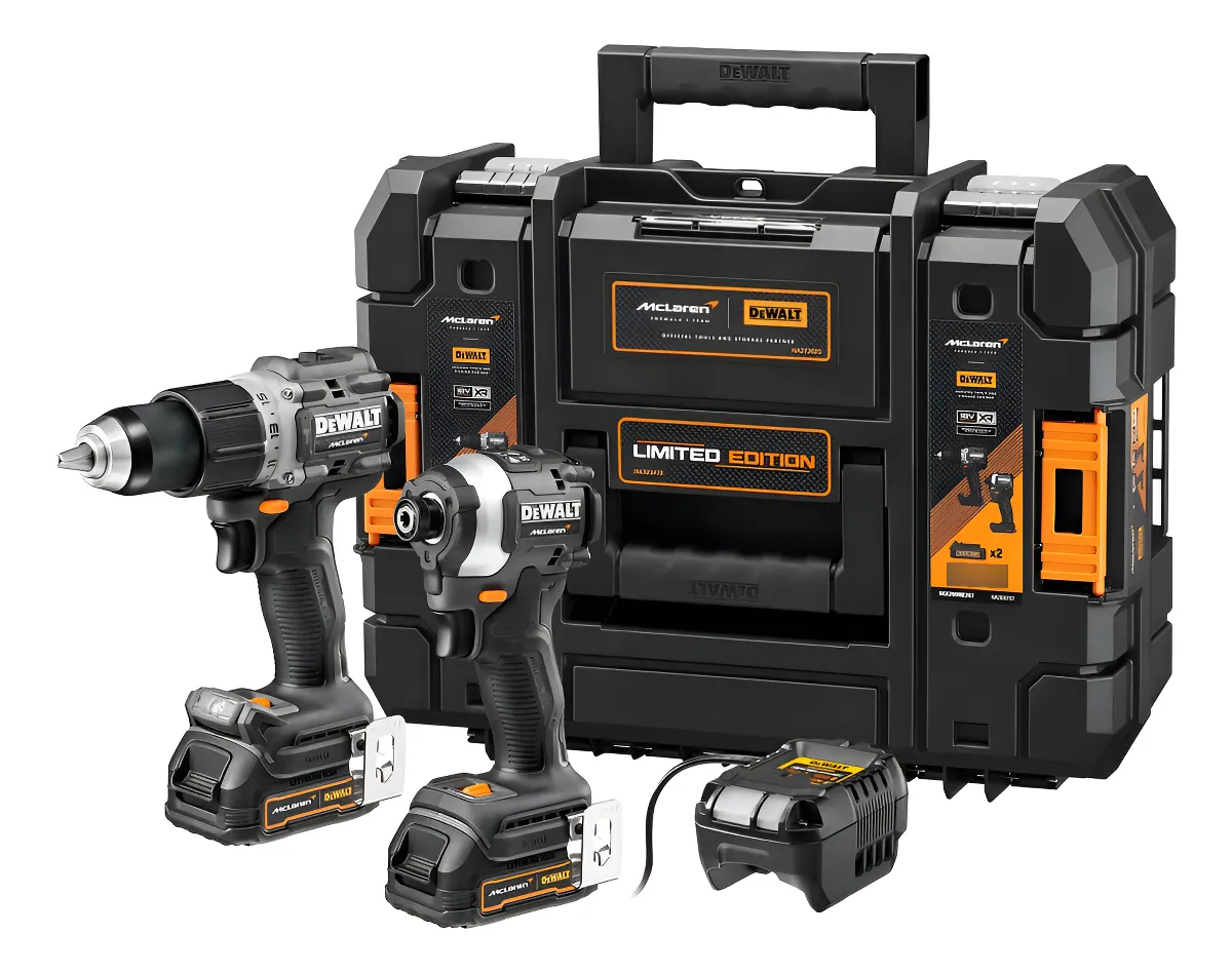 Kit Furadeira e Parafusadeira com Parafusadeira Dewalt Modelo DCK200ME2GT 2 Baterias 20V